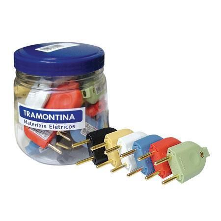 Plug Macho 2p 10a Tramontina Cores