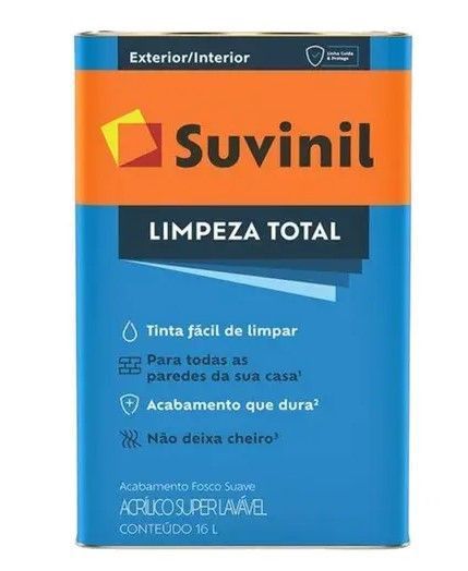 Base Suvinil Acr Fosco Limpeza Total A 16l