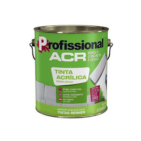 Tinta Acrilica Profissional Acr Renner 3,6l Fosco Branco