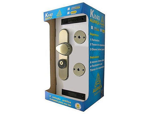Kit Fechadura Alianca Trio Tetra 4040 Z-T Bl