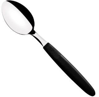 Colher Tramontina Mesa Inox Ipanema Preta