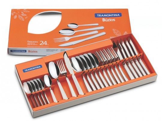 Conjunto Talheres Tramontina Inox 24 Pcs Buzios