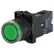 Botao Pulsador Soprano Ilumin Verde 220vca Na