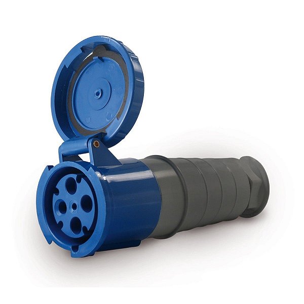 Acoplamento Industrial Soprano 3p+T 63a 220v Azul