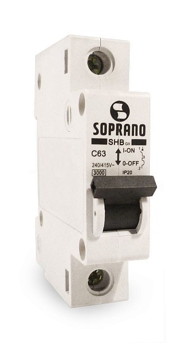 Disjuntor Soprano Branco Din 1 X 125a