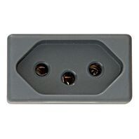 Emb Modulo Tramontina Grafite Tomada 2p+T 10a Novo