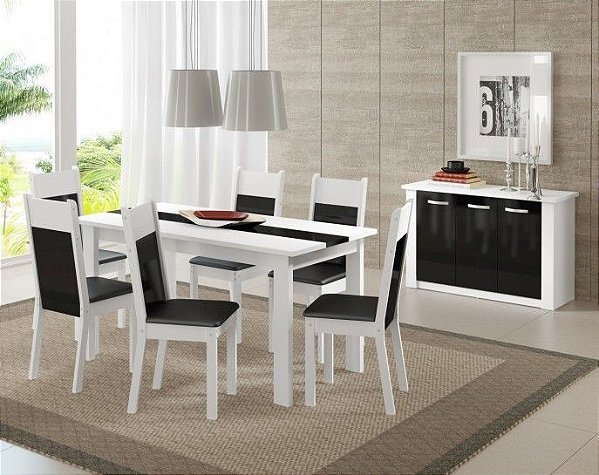 Madesa Mesa Veneza 5320 - Imbuia / Preto