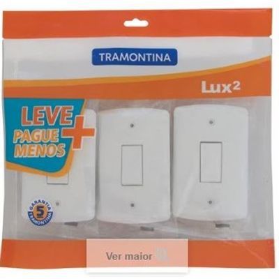 Emb Lux Interruptor(1) 10a -- (Kit C/3) Tramontina