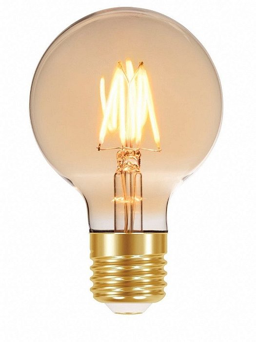 Lampada Led Vintage 4w Globo G80 Ambar Taschibra