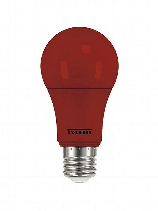 Lampada Bulbo Led   5w Vermelha Taschibra