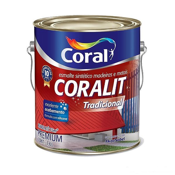 Tinta Esmalte Coralit Fosco 3,6l Branco