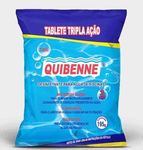 Pastilha Cloro Quibene 200g 3x1