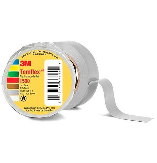 Fita Isolante Branca 3m 10m