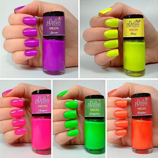 Kit 05 Esmaltes Neon