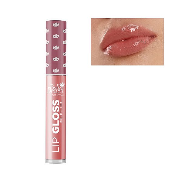 Lip Gloss Brilho Labial Bella Brazil Cor:Bronze / Nude