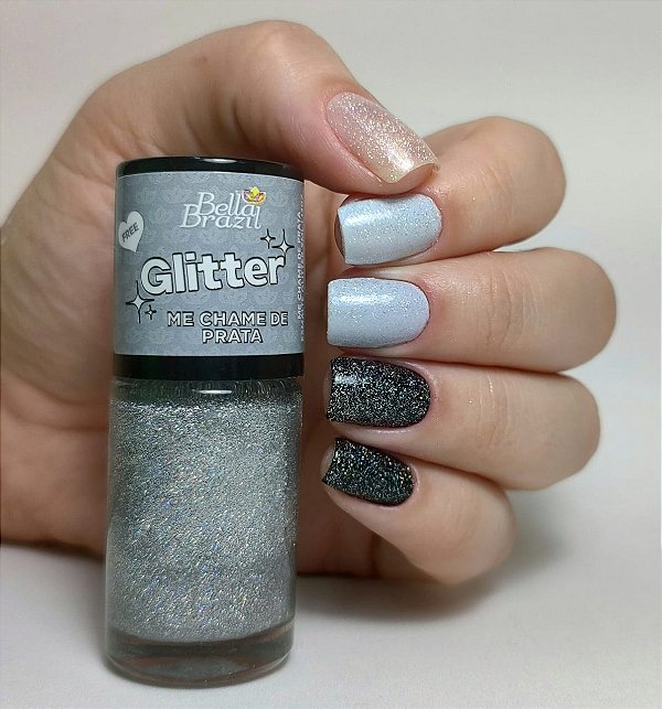 Esmalte Glitter Me chame de Prata 9ml