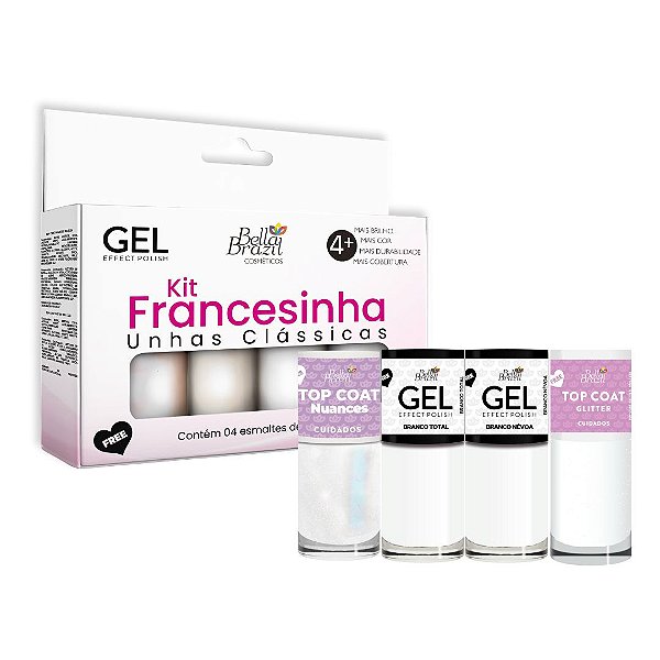 Kit 04 Esmaltes Coleção Francesinha