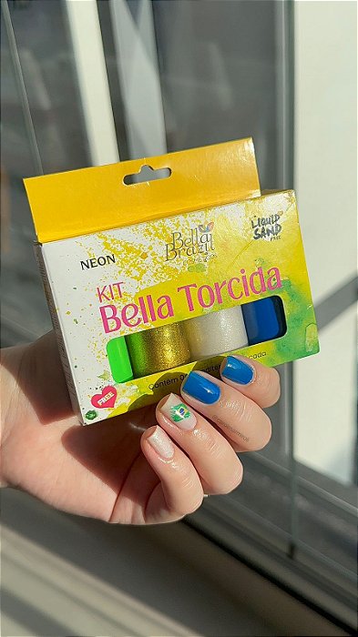 Kit 04 Esmaltes Coleção Bella Torcida Copa do Mundo