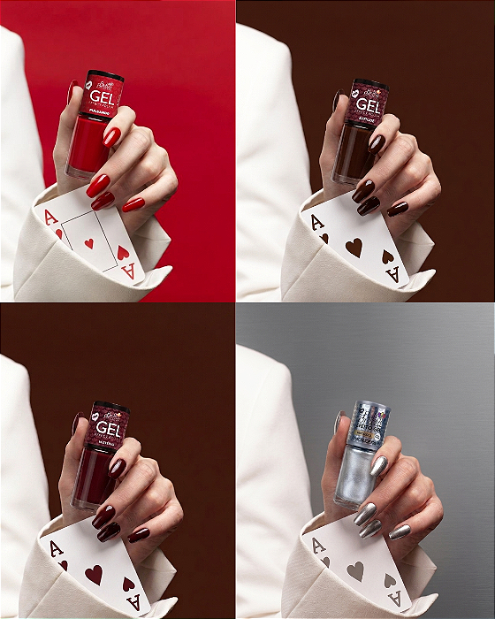 Kit 4 Cores Elegância Moderna Efeito Gel + Metalizado FREE