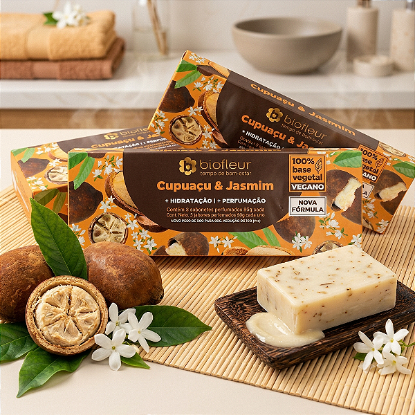 Biofleur Sabonete Barra Cupuaçu e Jasmim 3x80g
