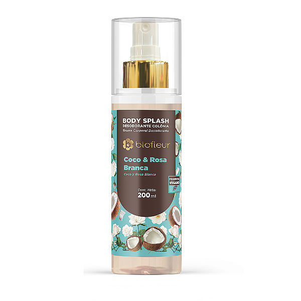 Biofleur Body Splash Coco e Rosa Branca 200mL