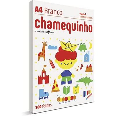 PAPEL SULFITE CHAMEQUINHO A4 C/ 100F BRANCO