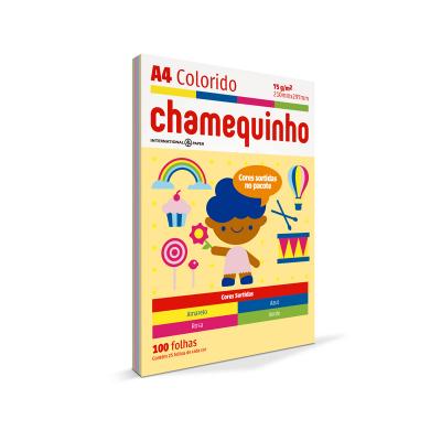 PAPEL SULFITE A4 CHAMQUINHO MULTICOR PCT C/100