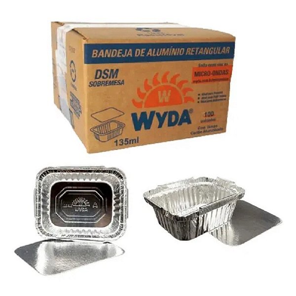 Marmitinha Alumínio Wyda Dsm 135ml Caixa 100 Unidades