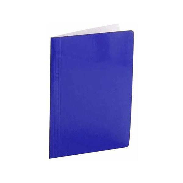 Pasta de Papelão com Trilho - Azul