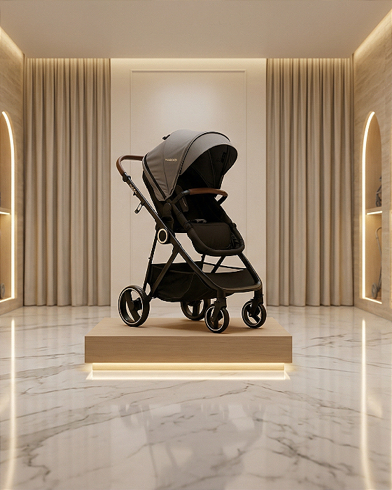 Carrinho Cosmos Melange/Grafite Kiddo