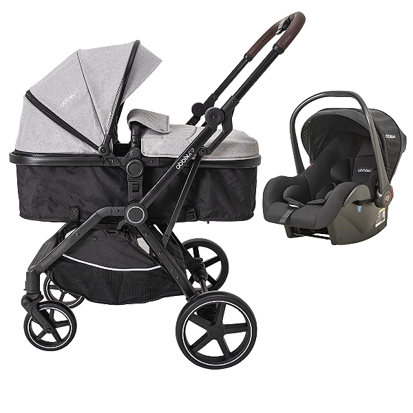 Conjunto Travel System Nomad Melange Grafite - Kiddo