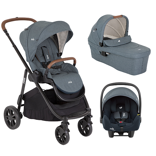 Combo Travel System Versatrax E Trio Azul Lagoon Joie