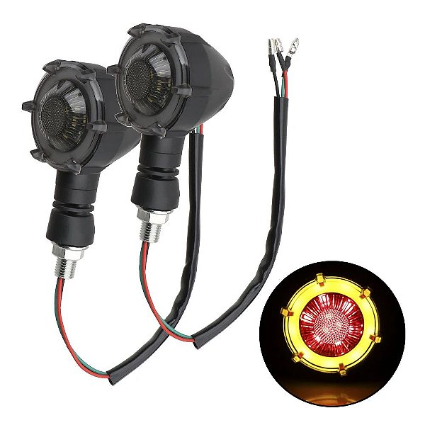 2 Pisca Seta Universal Moto Custom Led 12V