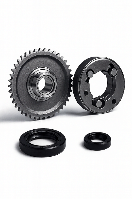 Conjunto Rolamento e Placa de Partida Com Retentor Fym 250 Shark 250 Shineray Xy 250 Custom