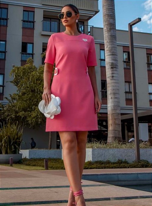 Vestido Crepe Detalhe Vivado