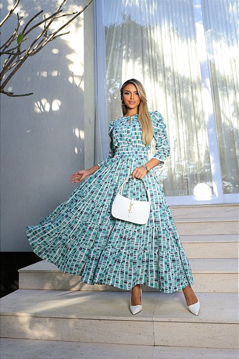 Vestido Chiffon Estampado