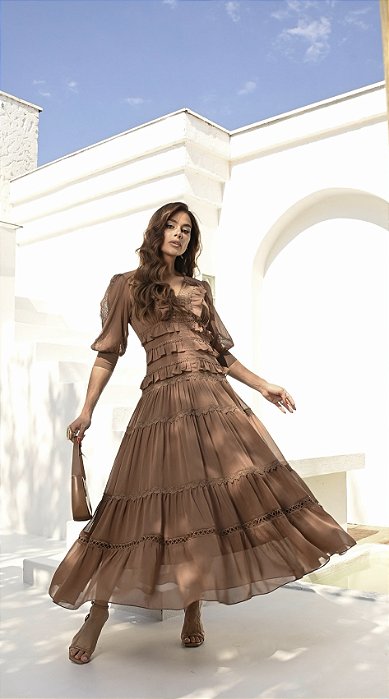 Vestido marrom