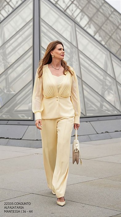 Conjunto em Alfaiataria Manteiga