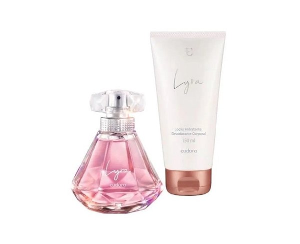 VALIDADE 7-2025 kit Colônia Lyra 75 ml+ Loçao Hidratante Corpo Lyra 150 ml, Eudora