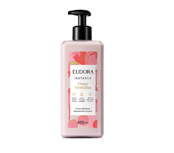 Hidratante Desodorante Corporal Instance Frutas Vermelhas 400ml , Eudora