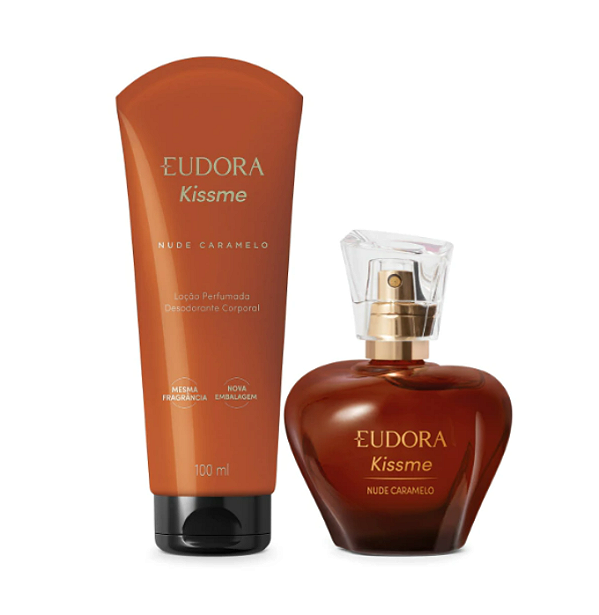 Kiss Me Nude Caramelo: Desodorante Colônia 50ml + Loção Corporal 100ml , Eudora