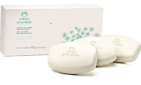 ERVA DOCE SABONETE BARRA CREMOSO 3x90grs, NATURA