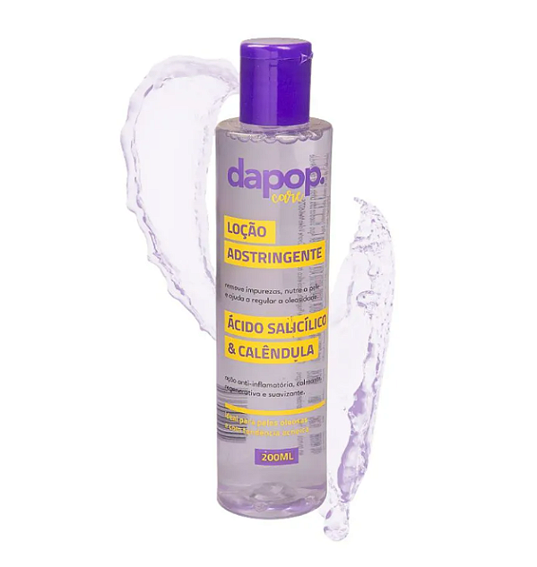 Locao Adstringente Acido Salicilico e Calendula  200ml - Dapop