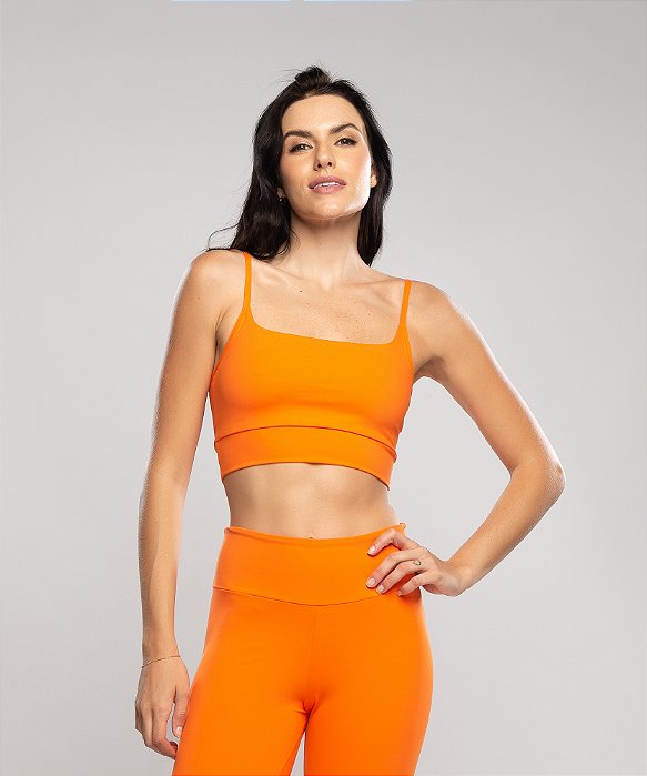 Top Decote Quadrado- Laranja