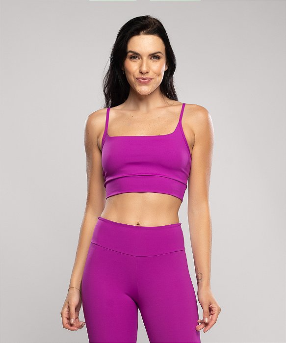 Top Decote Quadrado- Roxo