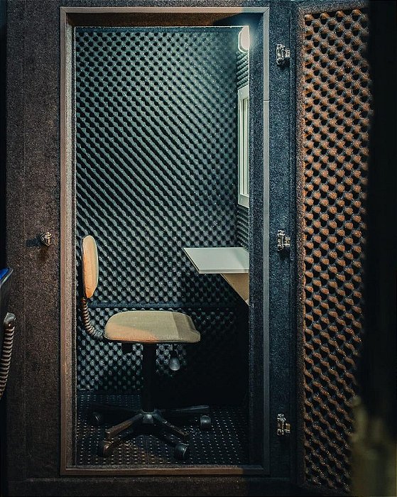 Cabine Estúdio Premium Carpet II - 1,00 x 1,00 x 2,00 Medida Externa: (C X L X A)