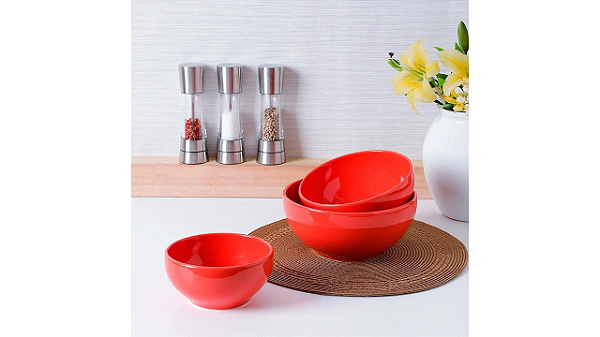 Conjunto de Tigelas Cerâmica 03 Peças Goiaba - La Cuisine