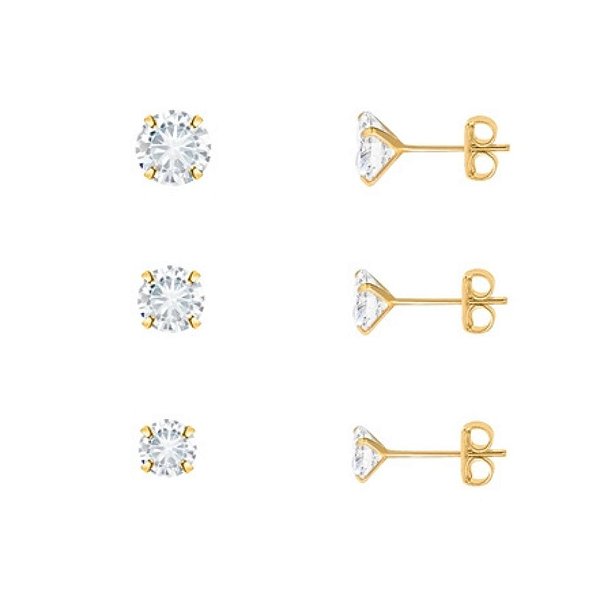 KIT BRINCO PONTO DE LUZ 3MM 4MM 5MM EM OURO 18K