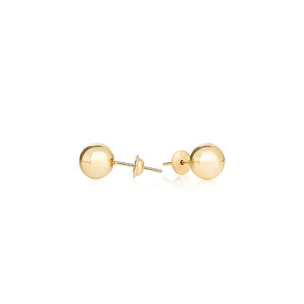BRINCO DE BOLA 6 MM EM OURO 18K