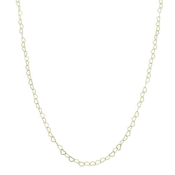 CORRENTE DE CORAÇÃO 5MM EM OURO 18K